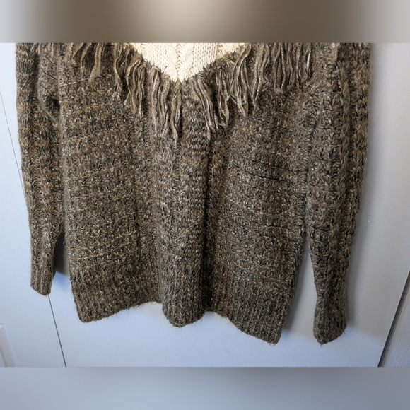 THAKOON Knit Wool Women Crewneck Size Small Green/Brown And Cream Color - Picture 3 of 9